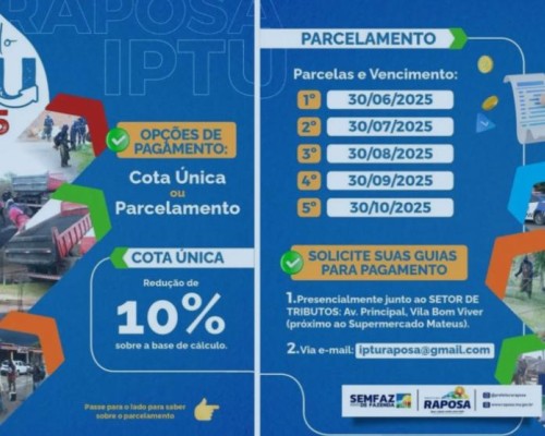 Assalto na Raposa Prefeito Eudes Barros lança campanha de cobrança de IPTU contra população